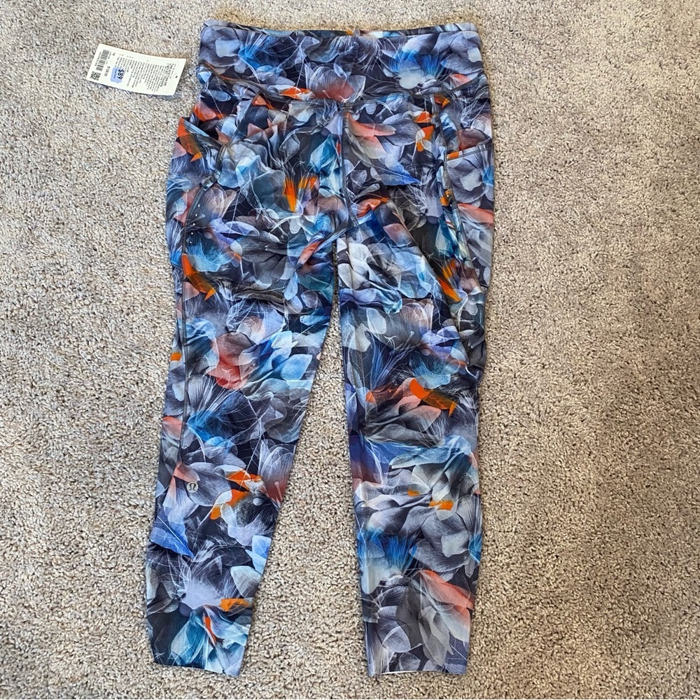 Lululemon Fast and Free Colorful Leggings Size 14 New